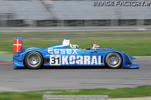 2008-04-26 Monza 0549 Le Mans Series - Nielsen-Elgaard - Porsche RS Spider